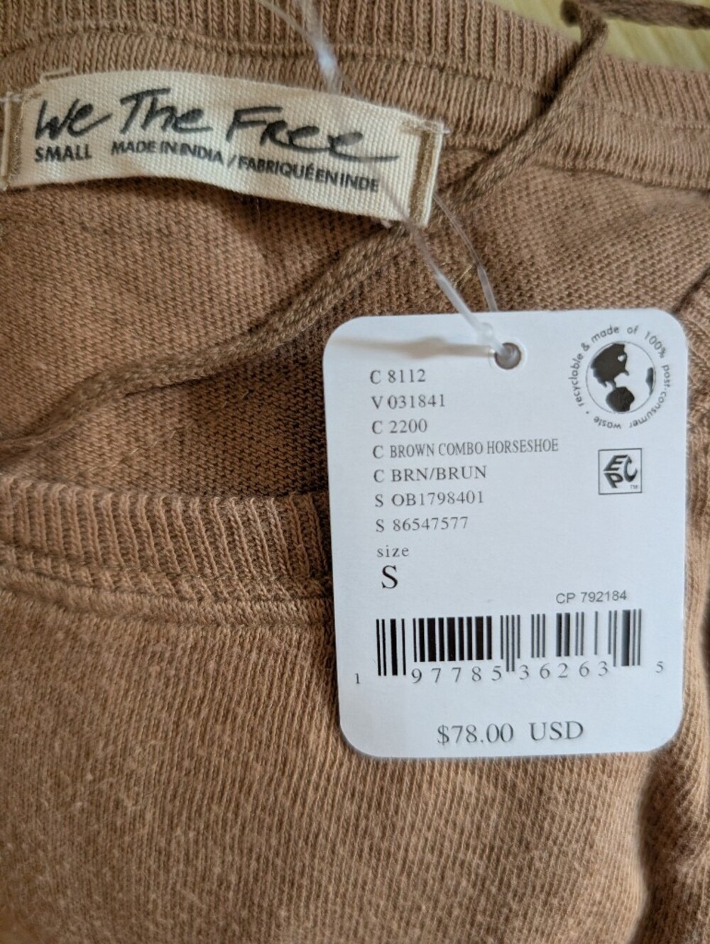 Free People Horsin Around Tee Shirt, * New With Tags * Size Small (oversized) - Picture 3 of 3